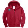 Youth Core Fleece Full Zip Hooded Sweatshirt with name Thumbnail