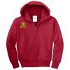 Youth Core Fleece Full Zip Hooded Sweatshirt with name Thumbnail