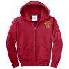 Youth Core Fleece Full Zip Hooded Sweatshirt with name Thumbnail